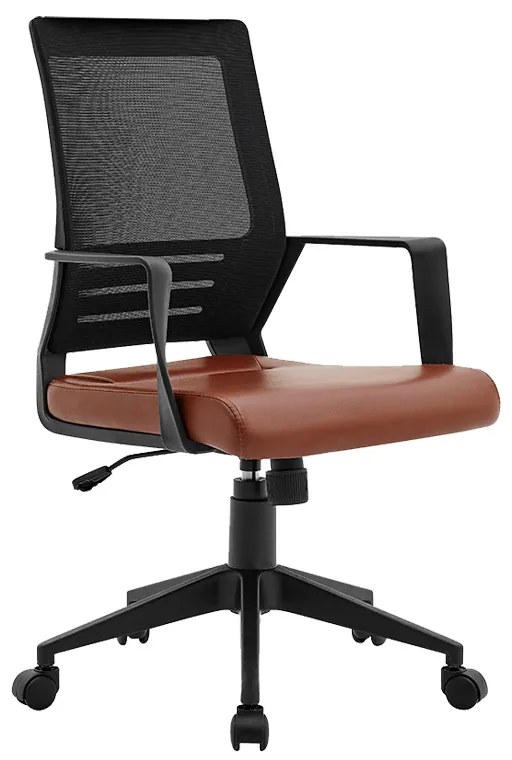 ΚΑΡΕΚΛΑ ΓΡΑΦΕΙΟΥ Fylliana FL19-3Α  ΚΑΦΕ ΧΡΩΜΑ 60x63x95/105εκ