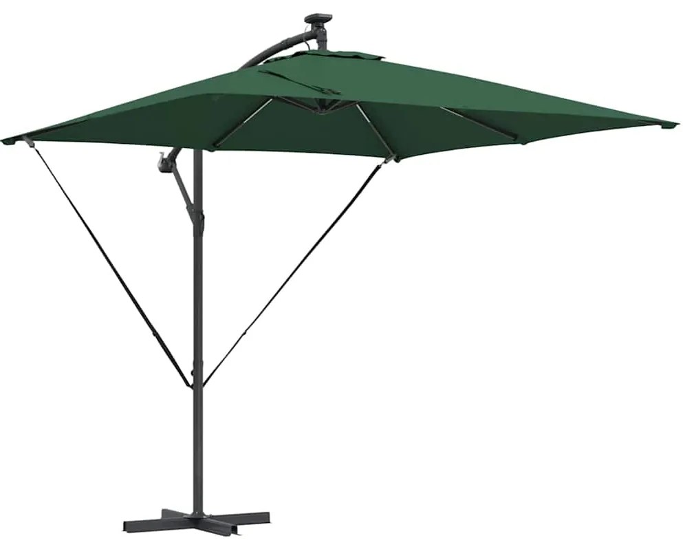 vidaXL Ομπρέλα Cantilever Banana Πράσινο 249 x 249 x 250 εκ.