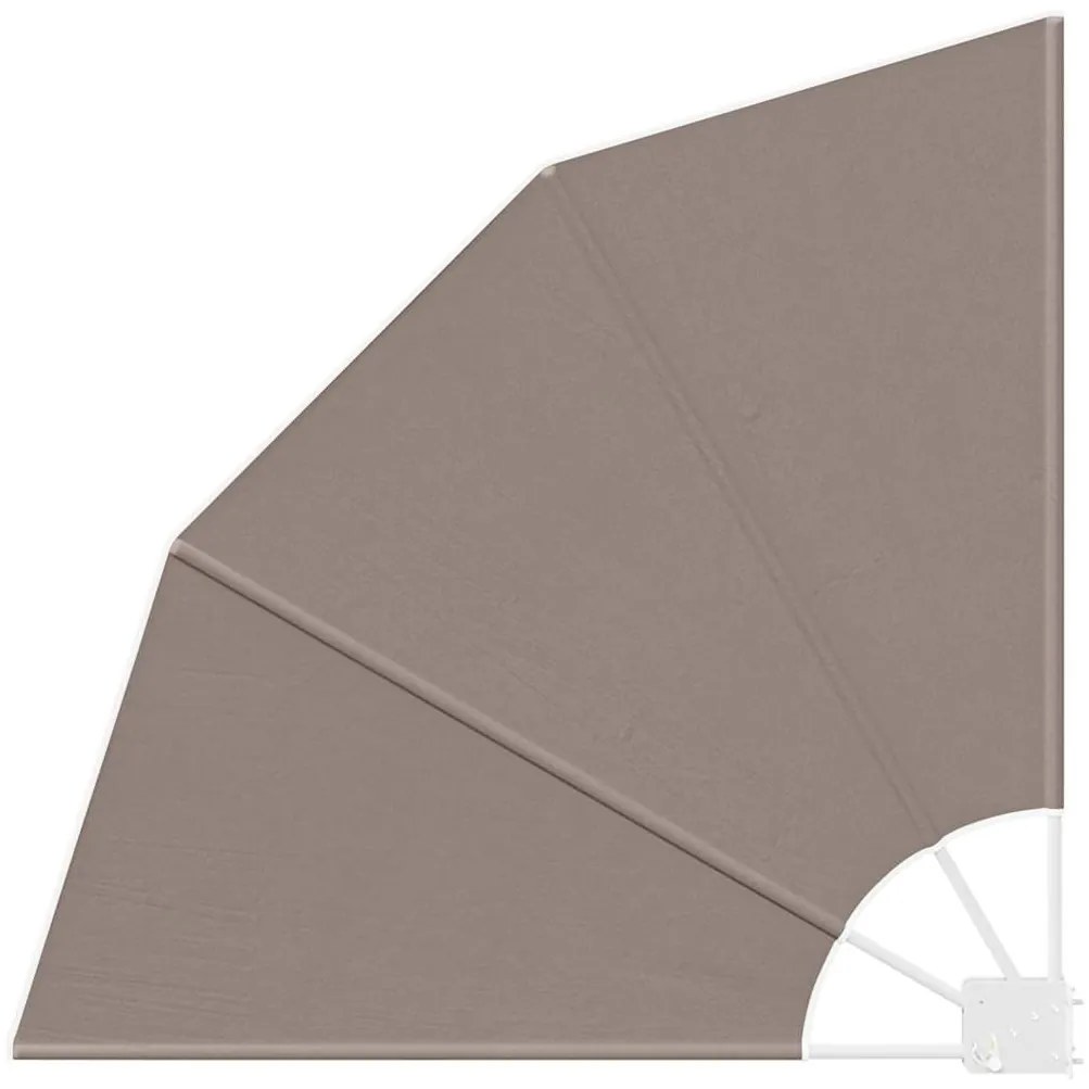 vidaXL Αδιάφανο σκίαστρο μπαλκονιού Taupe 115 x 115 εκ ύφασμα