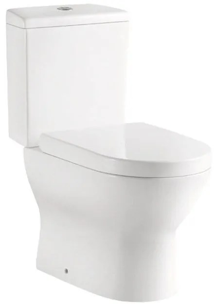 Pyramis Florelia Λεκάνη Επιτοίχια Λευκή 670 x 375 x 790mm με Καζανάκι Mηχανισμού 3/6lt και Καπάκι