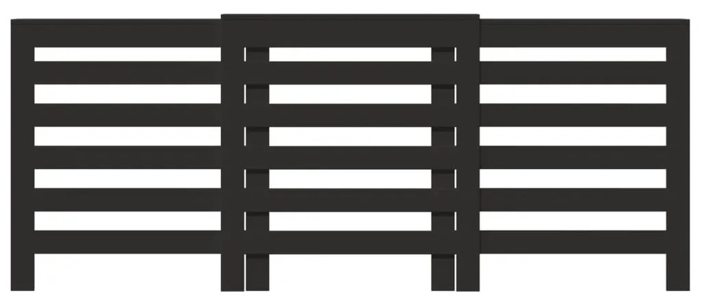 vidaXL Κάλυμμα Καλοριφέρ Μαύρο 205x21,5x83,5εκ. από Επεξεργασμένο Ξύλο