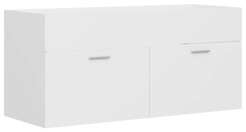 vidaXL Ντουλάπι Νιπτήρα Λευκό 100 x 38,5 x 46 εκ. από Μοριοσανίδα