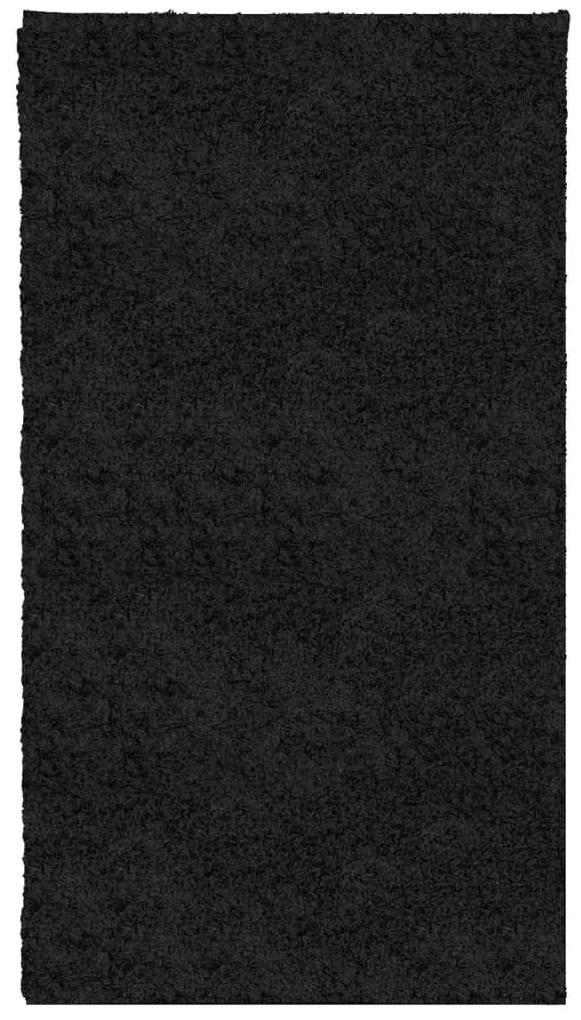 Χαλί Shaggy με Ψηλό Πέλος Μοντέρνο Μαύρο 60 x 110 εκ. - Μαύρο