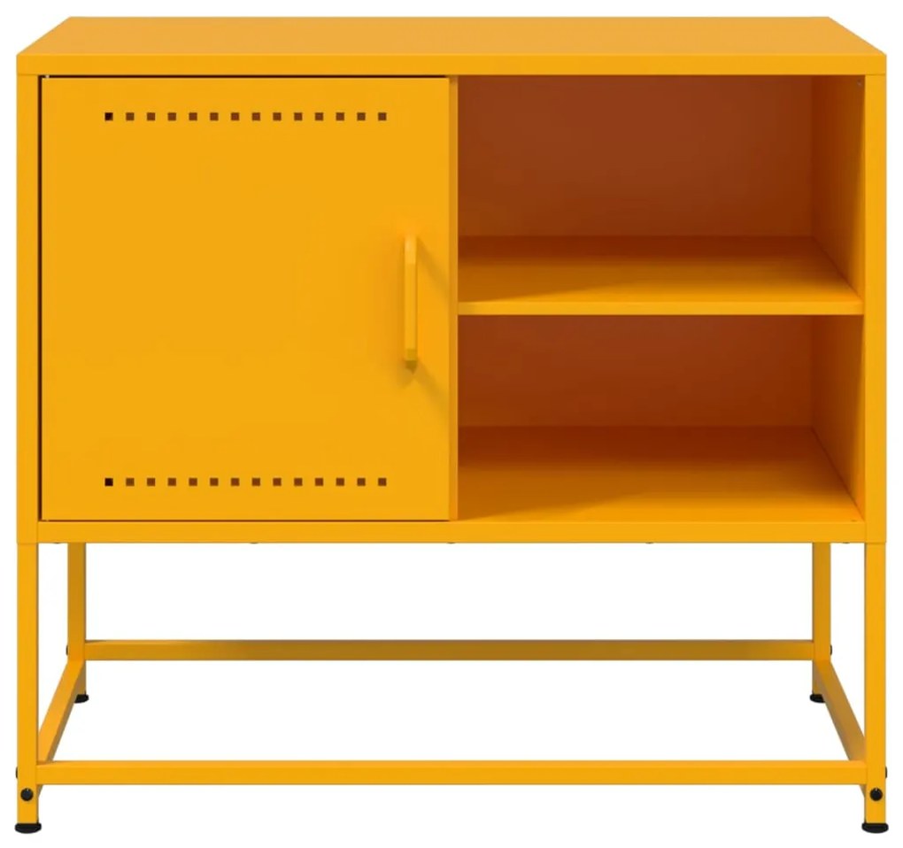 Έπιπλο Τηλεόρασης Μουσταρδί Κίτρινο 68x39x60,5 εκ. από Ατσάλι - Κίτρινο