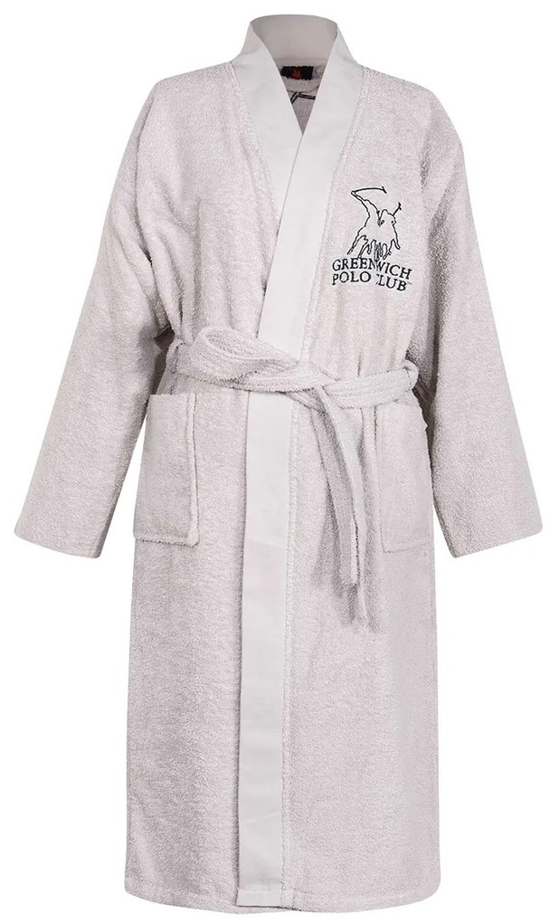 Μπουρνούζι Greenwich Polo Club Essential 3213 L.Grey Εκρού Large