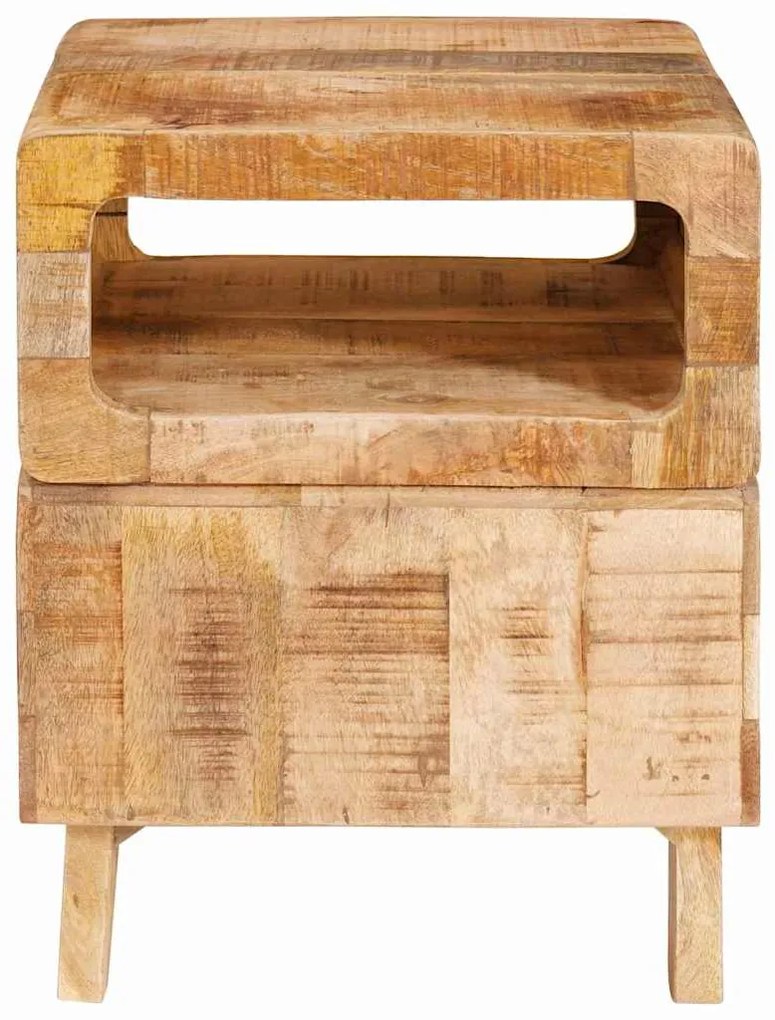 vidaXL End Table με ράφι Καφέ 40 x 40 x 49 εκ Στερεό ξύλο μάνγκο