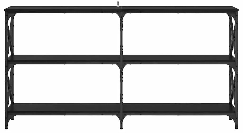 vidaXL Τραπέζι κονσόλας Μαύρη Οξυά 156 x 28 x 80,5 εκ.