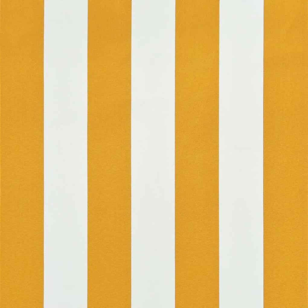 Τέντα Συρόμενη Κίτρινο / Λευκό 350 x 150 εκ. - Κίτρινο