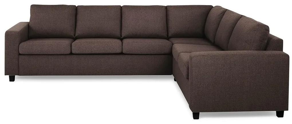 Γωνιακός Καναπές Scandinavian Choice C156, Μαύρο, Καφέ, 284x223x80cm, Πόδια: Πλαστική ύλη | Epipla1.gr