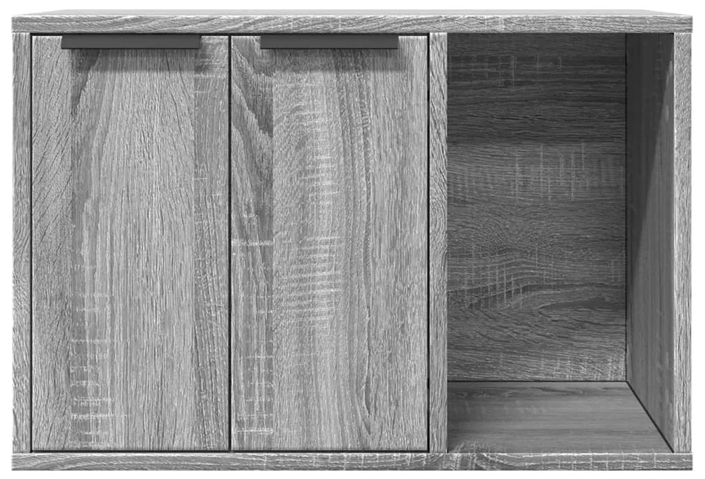Τουαλέτα Γάτας Περίφραξη Γκρι Sonoma 60x40x40εκ Επεξεργασμ Ξύλο - Γκρι
