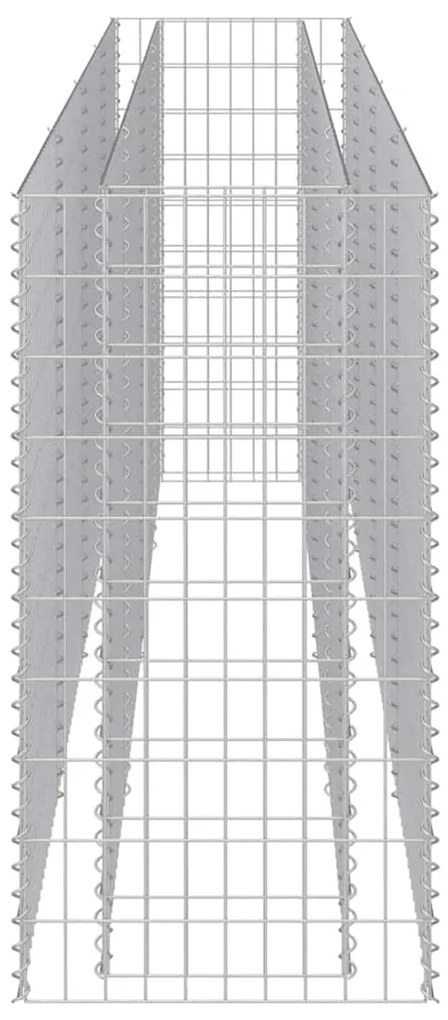 vidaXL Συρματοκιβώτιο-Γλάστρα Υπερυψωμένη 360x50x100 εκ. Γαλβ. Χάλυβας
