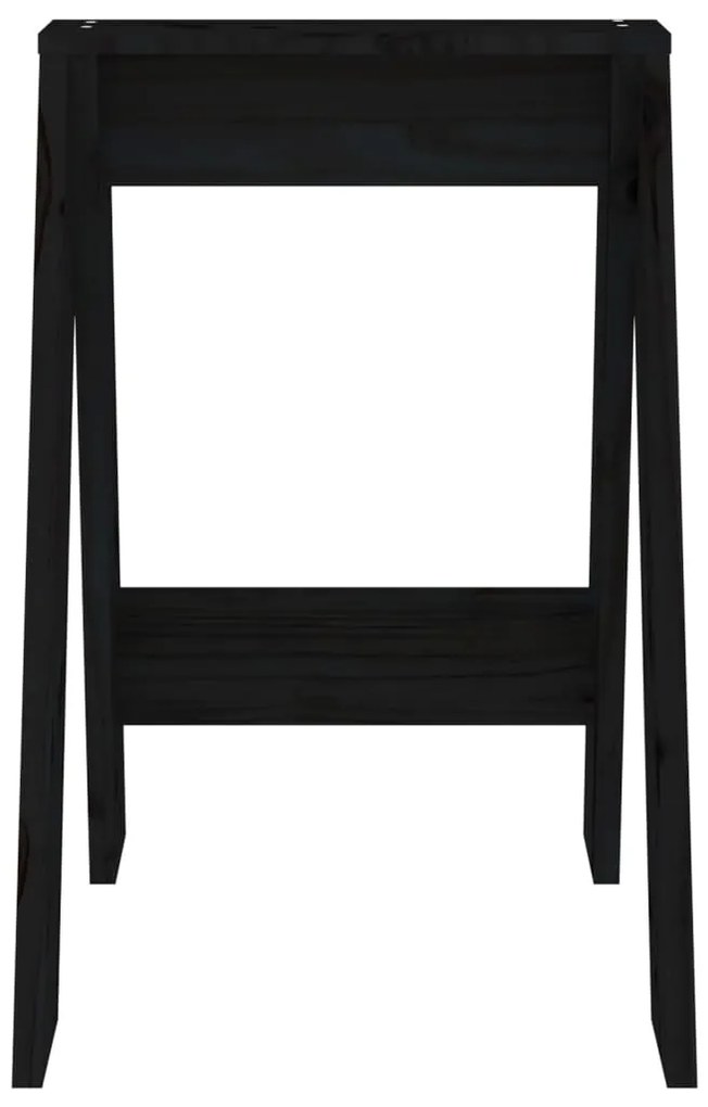 vidaXL Σκαμπό 2 Τεμ. Μαύρα 40x40x60 εκ. από Μασίφ Ξύλο Πεύκου