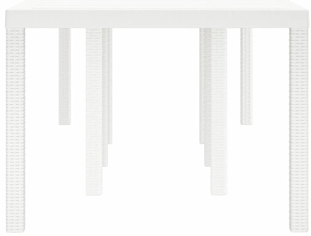 vidaXL Τραπέζι Κήπου Λευκό 250 x 100 x 73 εκ συνθετικό ρατάν