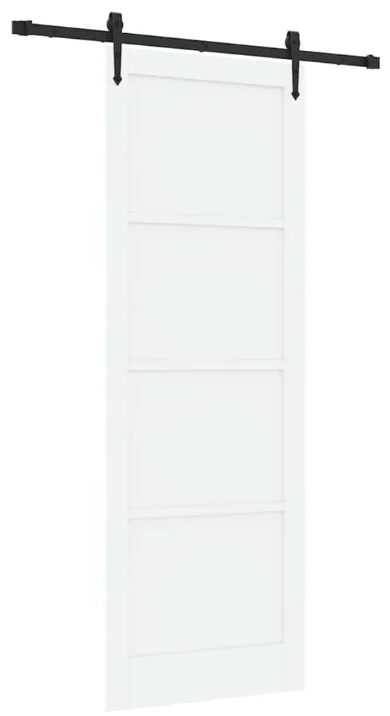 vidaXL Συρόμενη Πόρτα Λευκό 83 x 232 εκ. Μασίφ ξύλο πεύκου