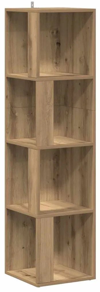 vidaXL Γωνιακό Έπιπλο Τεχνίτης δρυς 33x33x132 εκ. από Επεξεργ. Ξύλο