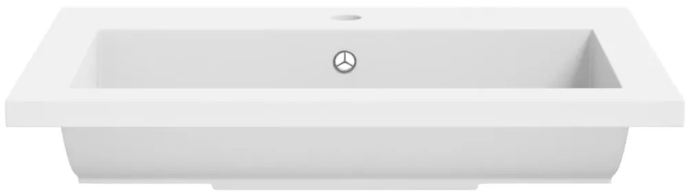 vidaXL Νιπτήρας Λευκός 600 x 450 x 120 χιλ. Γρανιτένιος