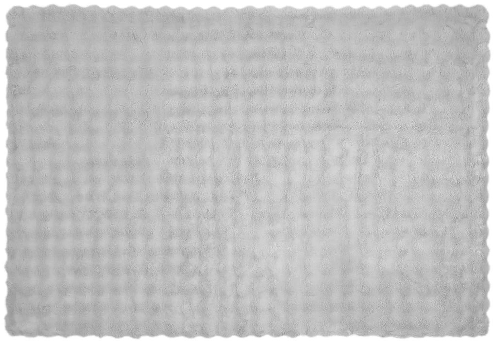 vidaXL Ψεύτικη κουβέρτα από κουνέλι Γκρι 150 x 220 cm Πολυεστέρας