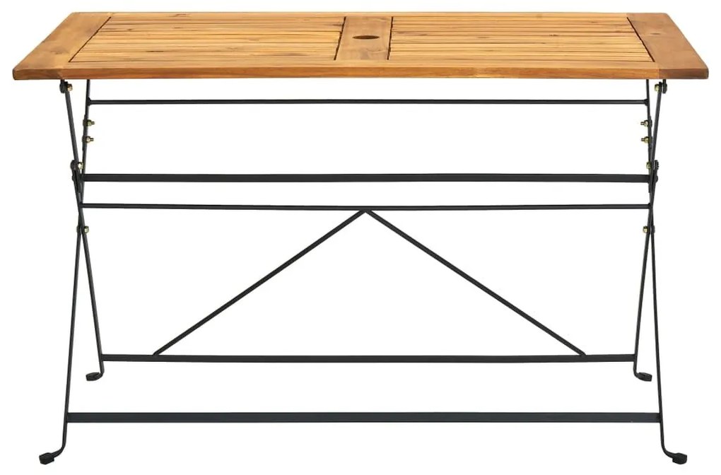 Τραπέζι Κήπου Πτυσσόμενο 120 x 70 x 74 εκ. Μασίφ Ξύλο Ακακίας - Καφέ