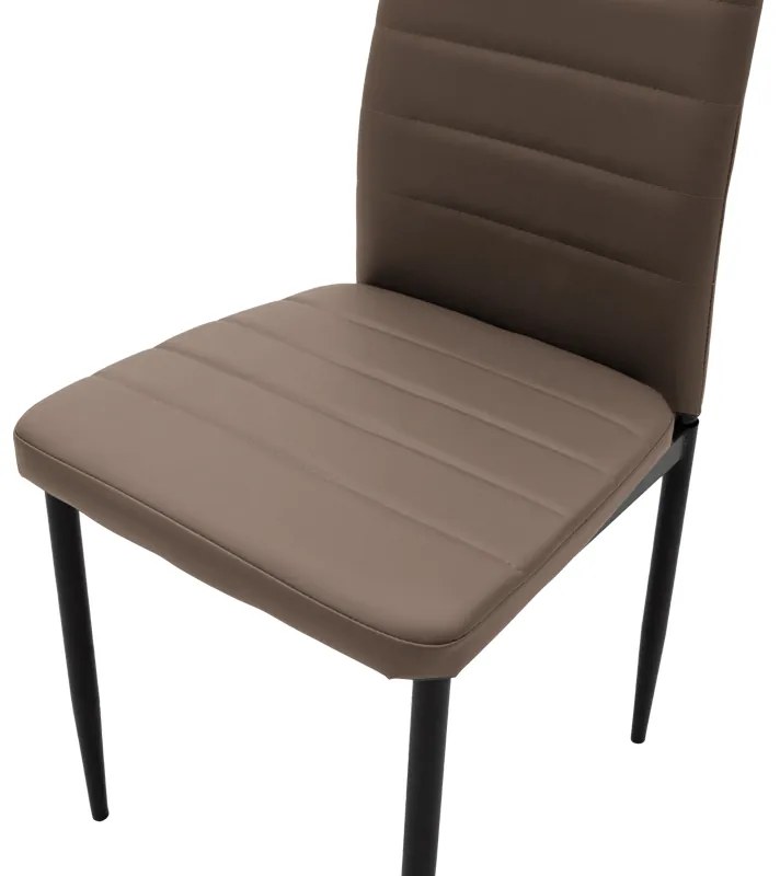 ΚΑΡΕΚΛΑ PARKER PAKOWORLD PU CAPPUCCINO-ΜΑΥΡΟ ΠΟΔΙ 42X48X98ΕΚ