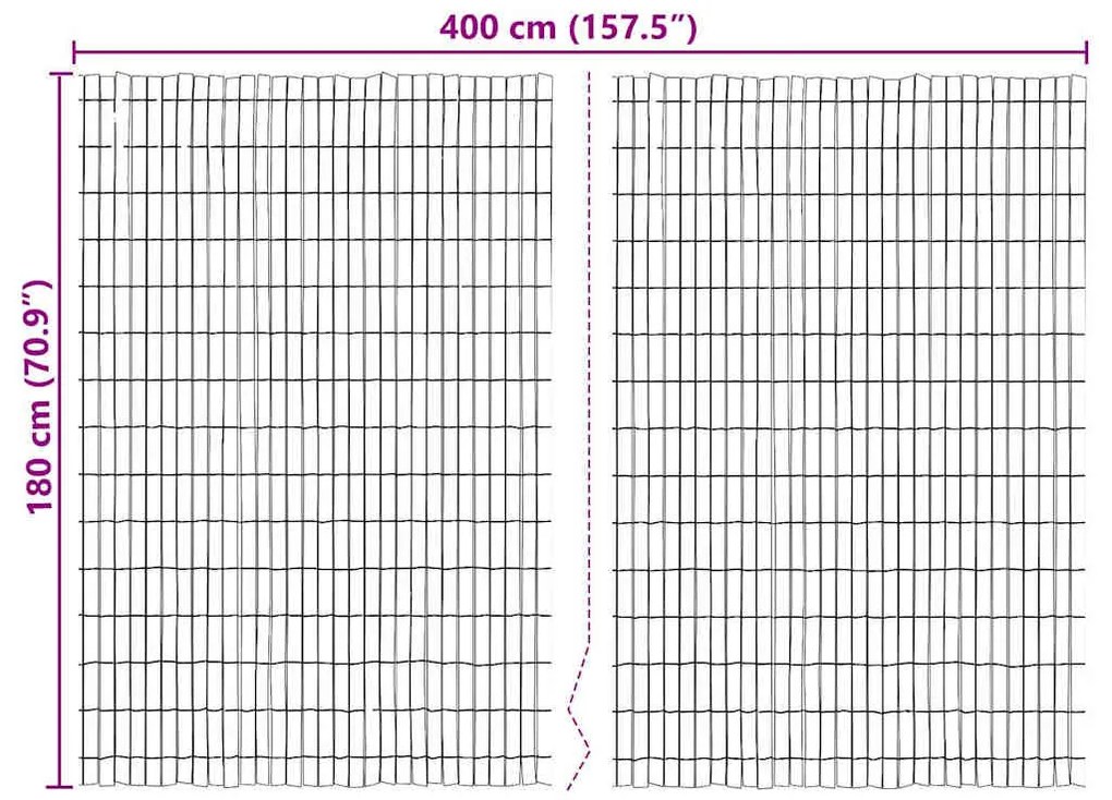 vidaXL Φράχτης από φλοιό δέντρου Καφέ 400 x 180 εκ Φλοιός