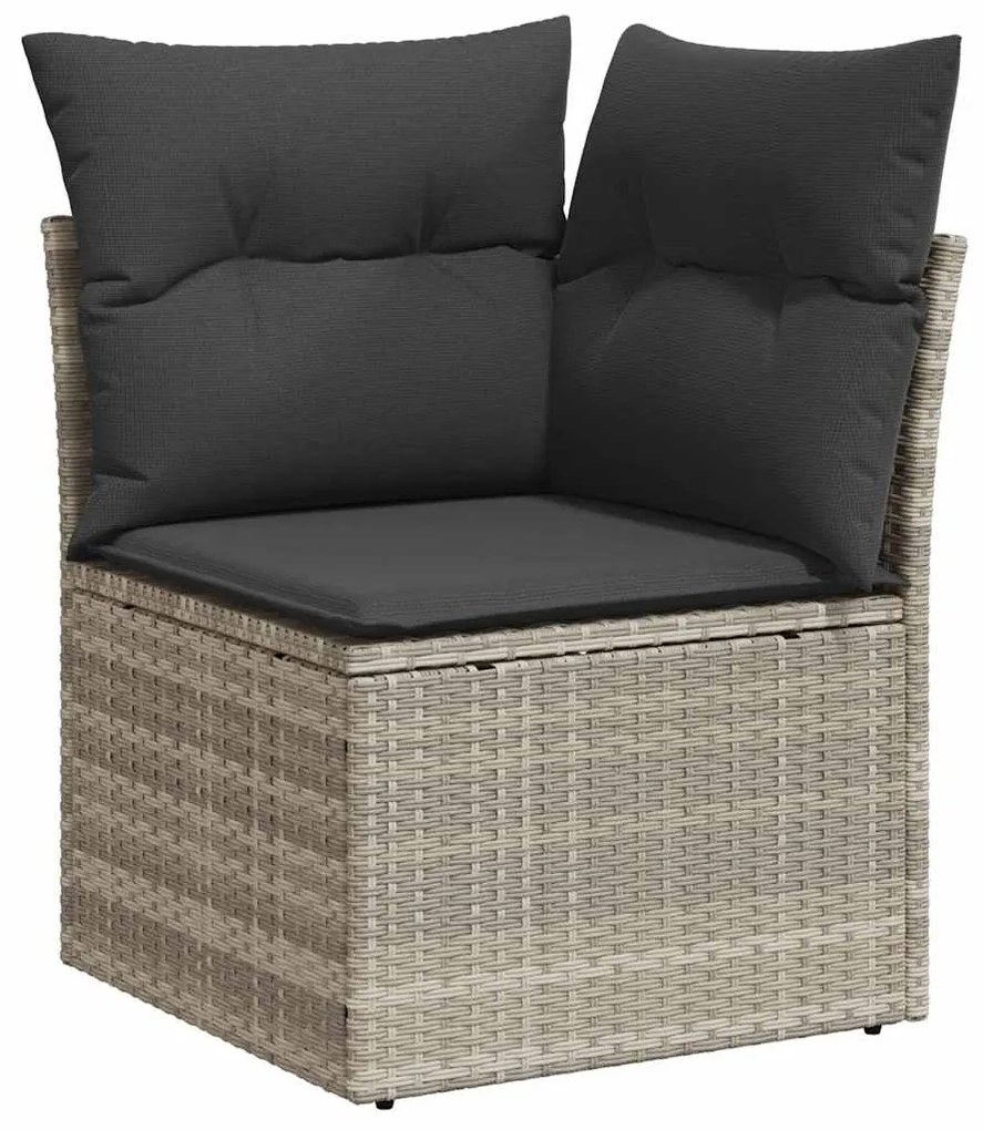 vidaXL Σετ Καναπέ Κήπου 6 pcs Γκρι 55 x 55 x 37 εκ Πολυ ράταν
