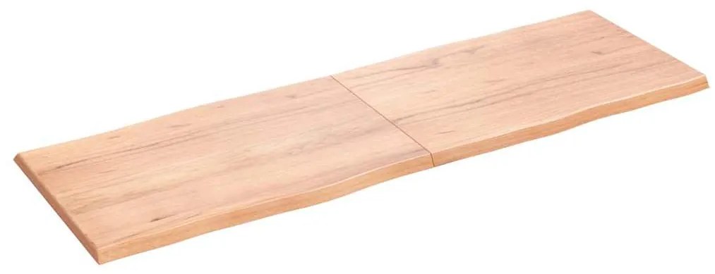 vidaXL Επιφ Τραπεζιού Αν Καφέ 180x60x(2-4)εκ.Ακατέργ. Μασίφ Ξύλο Δρυός
