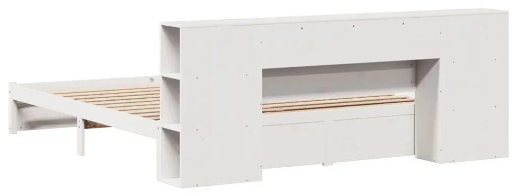 vidaXL Κρεβάτι Βιβλιοθήκη Χωρίς Στρώμα 200x200 εκ Μασίφ Ξύλο Πεύκου