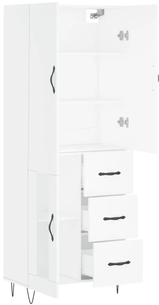 vidaXL Ντουλάπι Λευκό 69,5x34x180 εκ. από Επεξεργασμένο Ξύλο
