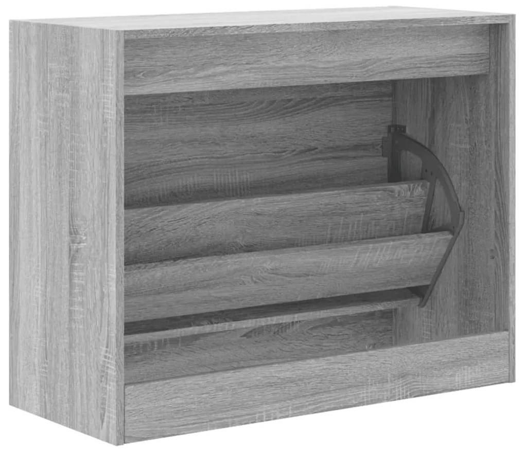 vidaXL Παπουτσοθήκη Γκρι Sonoma 80x34x63 εκ. από Επεξεργ. Ξύλο