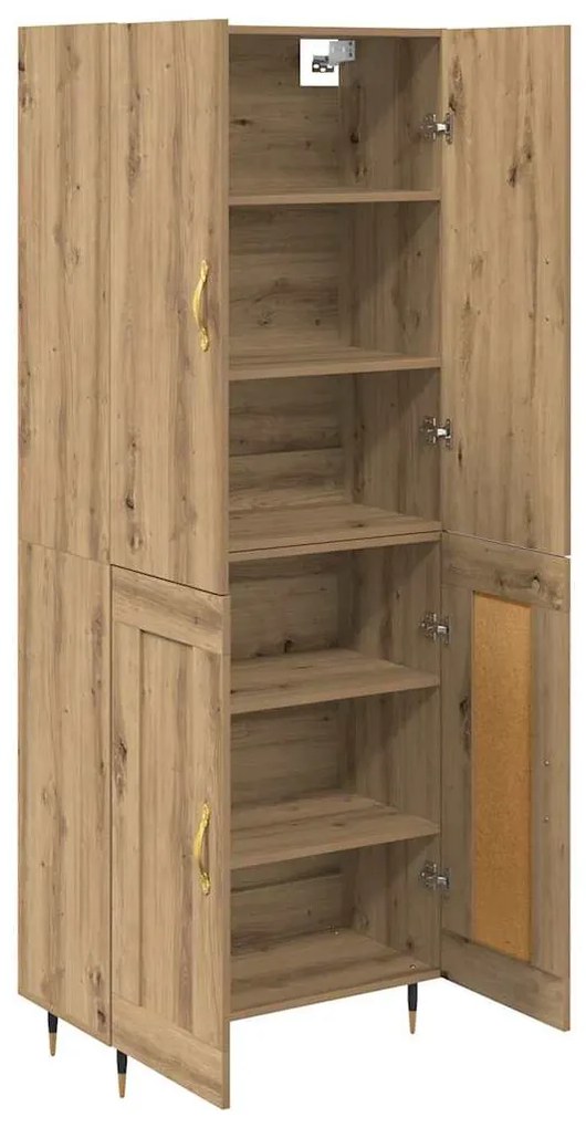 vidaXL Highboard Artisan Oak 69,5 x 34 x 180 εκ. Επεξεργασμένο ξύλο