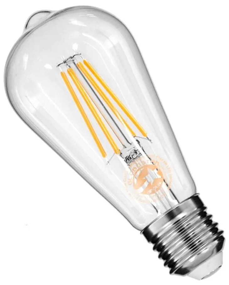 Λαμπτήρας Led Long Filament 99016 ST64 E27 8W 880lm Dimmable Clear GloboStar