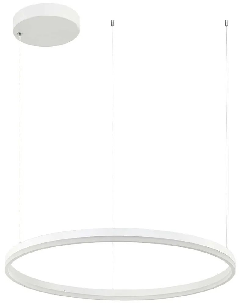 Φωτιστικό Οροφής Κύκλος 20263 Led 3000K 55W Φ80cm White Matt Aluminum,Acrylic