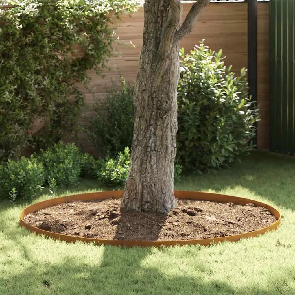 vidaXL Φράχτης Κήπου Σκ rusty 450 x 10 εκ Ατσάλι σκληρυθέν στον αέρα