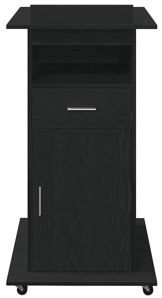 vidaXL Πλατφόρμα Μαύρη Οξυά 55 x 55 x 107 cm Επεξεργασμένο ξύλο