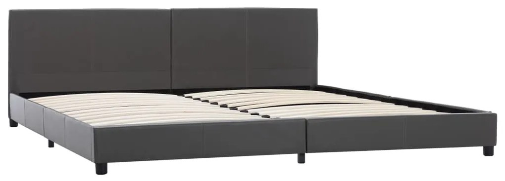vidaXL Πλαίσιο Κρεβατιού Γκρι 180 x 200 εκ. από Συνθετικό Δέρμα