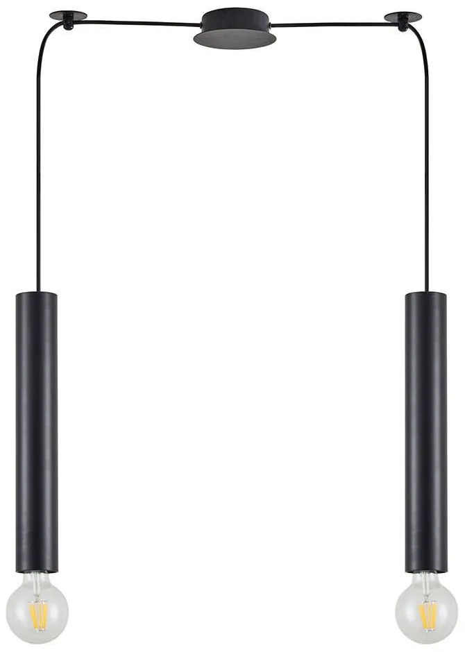 Φωτιστικό Οροφής Adept Tube 77-8671 30x5,5x300cm 2xE27/GU10 60W Black Homelighting
