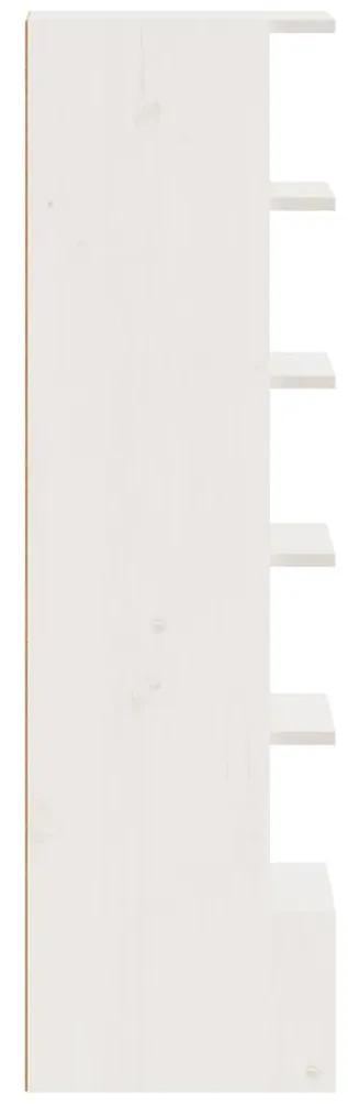 Παπουτσοθήκη Λευκή 28 x 30 x 104 εκ. από Μασίφ Ξύλο Πεύκου