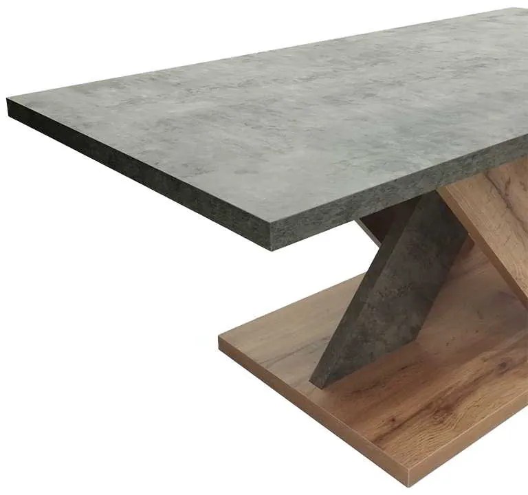Τραπέζι σαλονιού Solange pakoworld σε γκρι-sonoma απόχρωση 110x55x47.5εκ