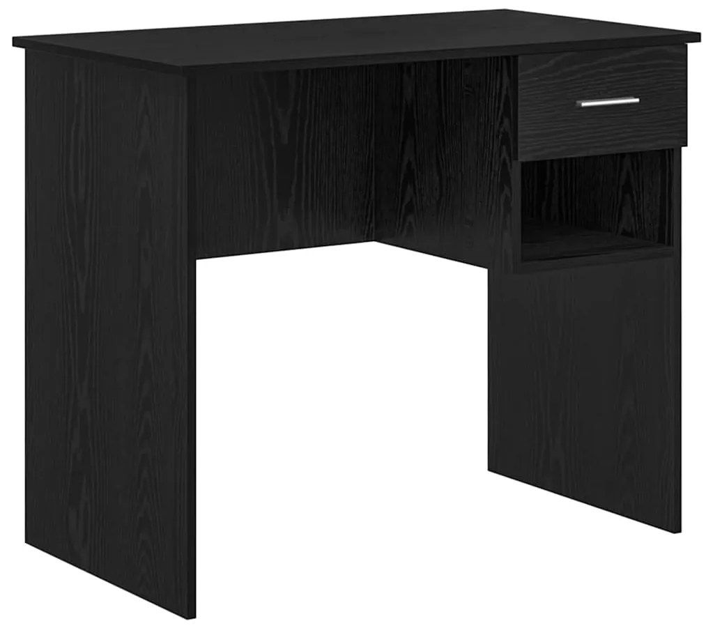 vidaXL Γραφείο Μαύρη δρυς 90 x 49.5 x 75 εκ. Επεξεργασμένο ξύλο