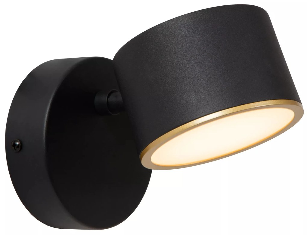Φωτιστικό Επίτοιχο Lucide 44217-08-30 GIAN Μαύρο Ματ (Black Mat) 2700 K
