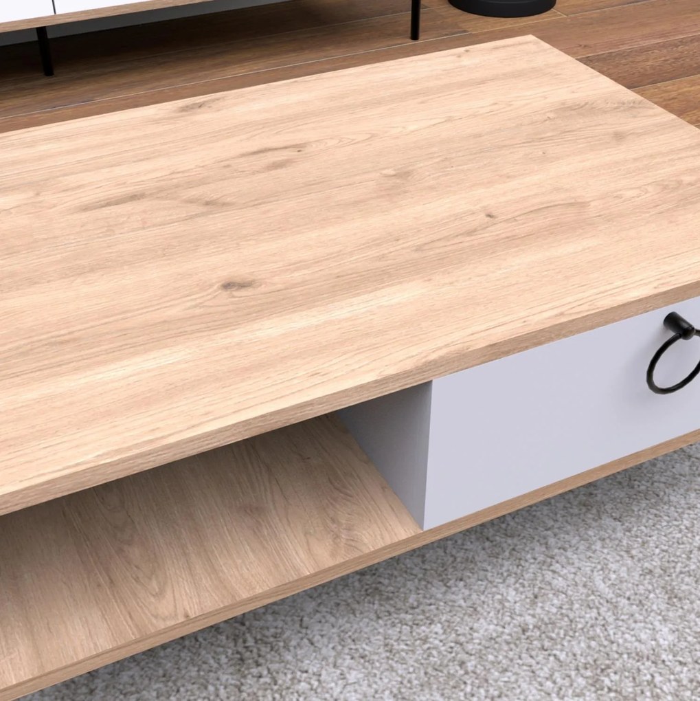 Τραπεζάκι σαλονιού C9247.01 Sonama - Λευκό 90x56x37,6εκ. 90x56x37.6 εκ.