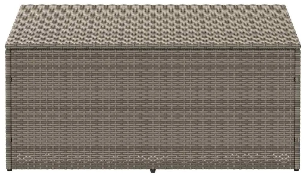 vidaXL κουτί αποθήκευσης κήπου γκρι 110x50x58 cm Poly Rattan