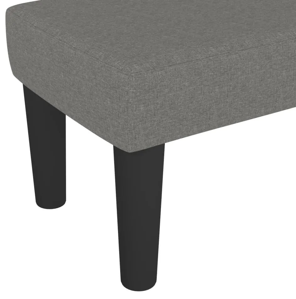 vidaXL Πάγκος Σκούρο Γκρι 70 x 30 x 30 εκ. Υφασμάτινος