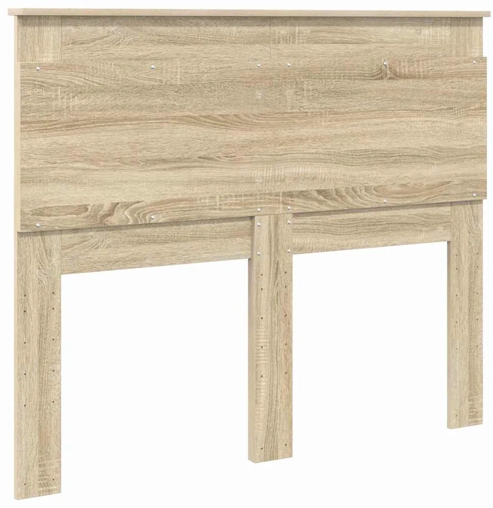 vidaXL Κεφαλάρι με κεφαλάρι Δρύς Sonoma 135 cm Επεξεργασμένο ξύλο