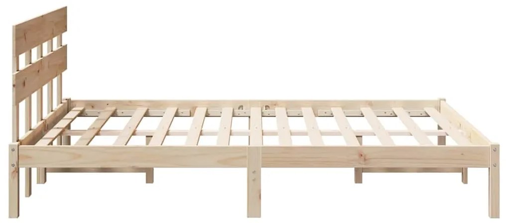 vidaXL Σκελετός Κρεβατιού Καφέ 140 x 200 cm Μασίφ ξύλο πεύκου