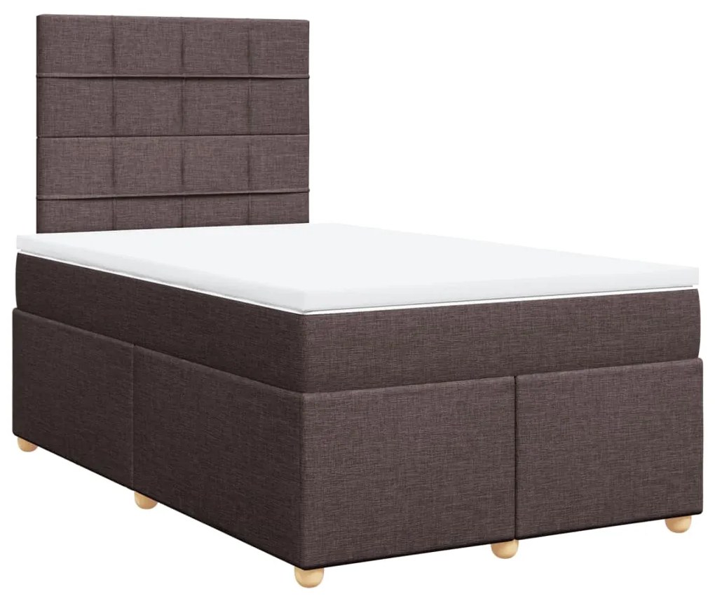 ΚΡΕΒΑΤΙ BOXSPRING ΜΕ ΣΤΡΩΜΑ ΣΚΟΥΡΟ ΚΑΦΕ 120X200 ΕΚ. ΥΦΑΣΜΑΤΙΝΟ 3293550