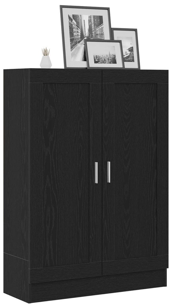 vidaXL Μαύρη δρυς βιβλιοθήκη 82.5x30.5x115 εκ. από επεξεργασμένο ξύλο.