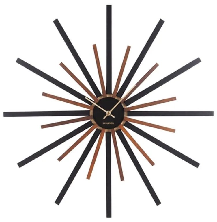 Ρολόι Τοίχου Diva KA5820 D.60cm Black Karlsson Metal