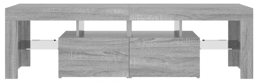 vidaXL Έπιπλο Τηλεόρασης με LED Γκρι Sonoma 140 x 36,5 x 40 εκ.