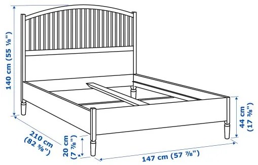 TYSSEDAL σκελετός κρεβατιού, 140X200 cm 690.575.22